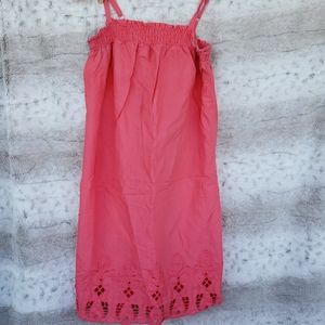 Pink casual unlined sun dress